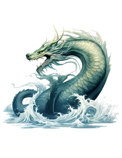 Majestic Sea Dragon in Waves