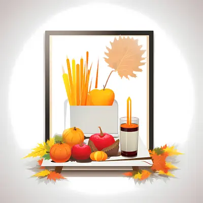 Autumn Harvest with Pumpkins and Apples