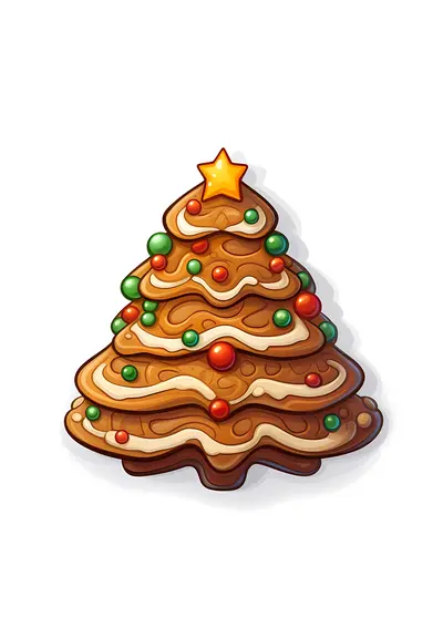 Festive Christmas Tree Cookie