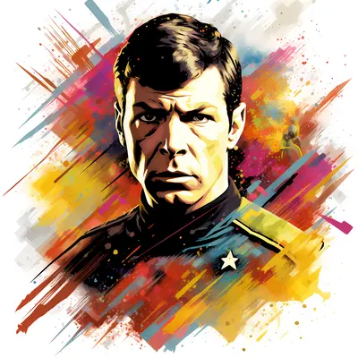 Colorful Abstract Portrait of a Man