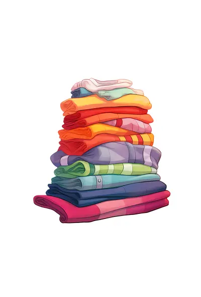 Neatly Folded Stack of Clothes