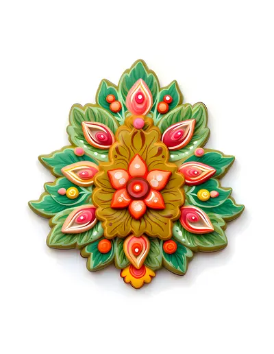 Intricate Decorative Cookie with Floral Design