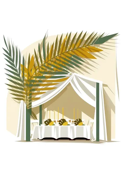 Decorated Tent with Candles