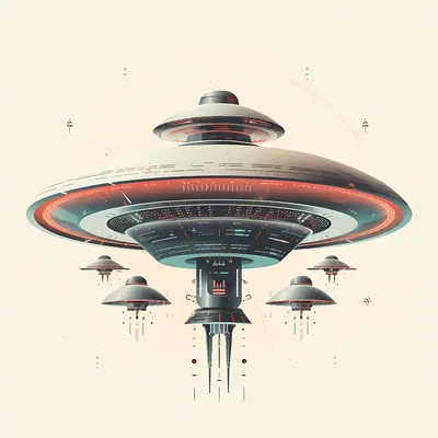 Fleet of UFO Spaceships