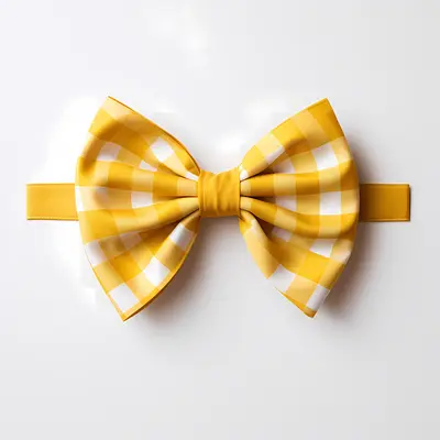 Yellow Checkered Bow