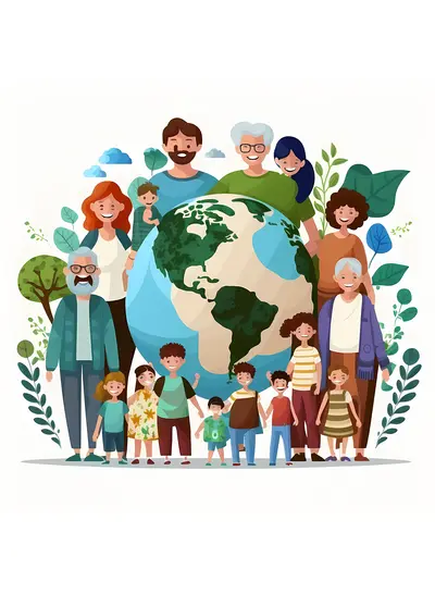 Generational Family with Earth