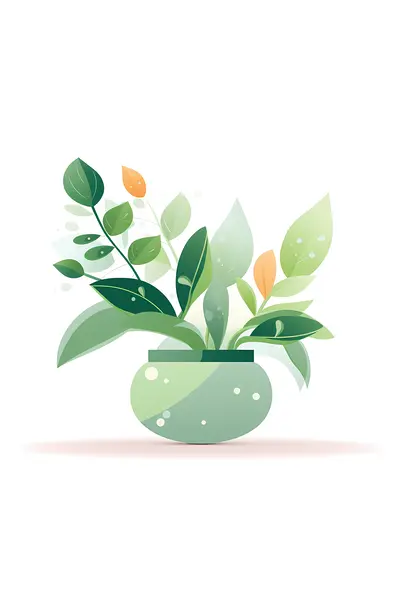 Beautiful Potted Plant Illustration
