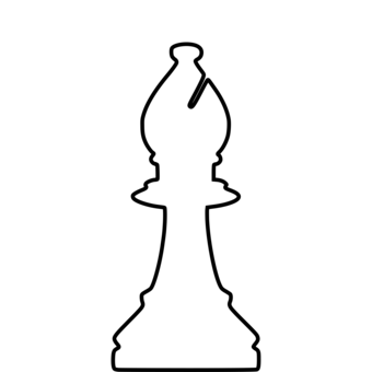 Silhouette Chess Piece REMIX – Queen / Dama Clip Art Image