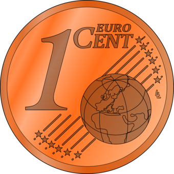 Euro Coins Euro Sign 1 Euro Coin - Clipart Euros - Png Download