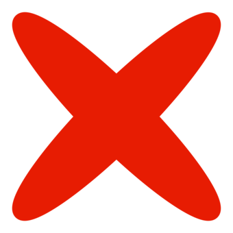 x mark text symbol