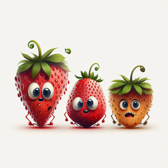 Cartoon Strawberries Photo Background, Transparent Png Images And Svg 