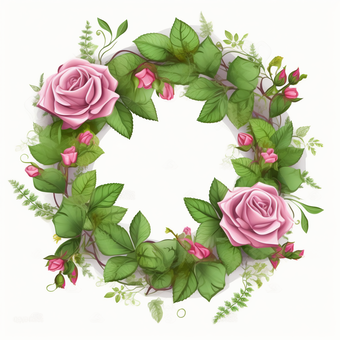 Rose Frame,Rose Wreath,Wreath PNG Clipart - Royalty Free SVG / PNG