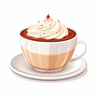 hot chocolate with whipped cream clip art