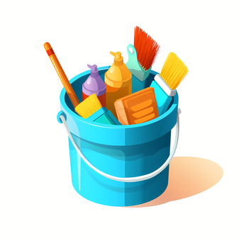 Bucket Of Cleaning Supplies photo background, transparent png images ...