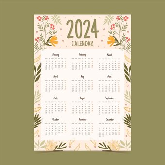 2024 Calendar photo background, transparent png images and svg vector ...